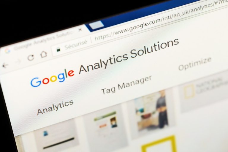 google analytics solutions on a laptop