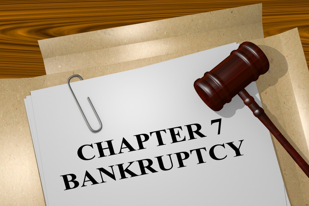 Chapter bankruptcy title on legal document