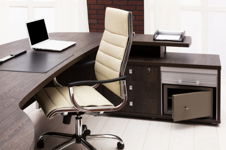 Modern office desk at home