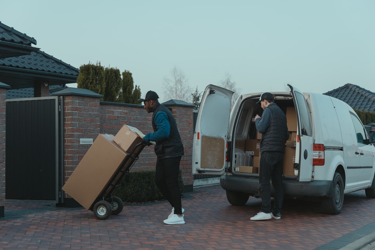 men delivering packages