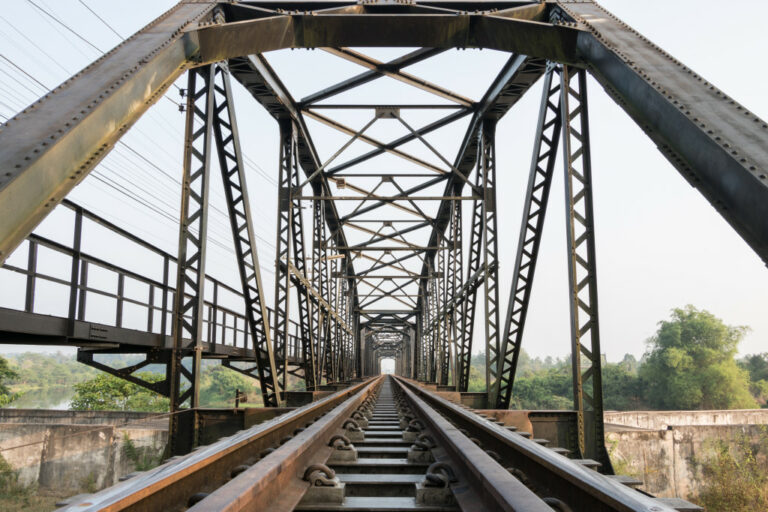 railroad on a bridge